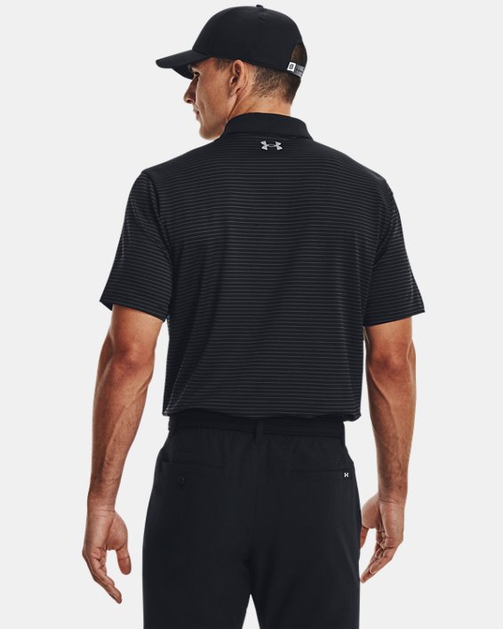 Men's UA Matchplay Stripe Polo in Black image number 1
